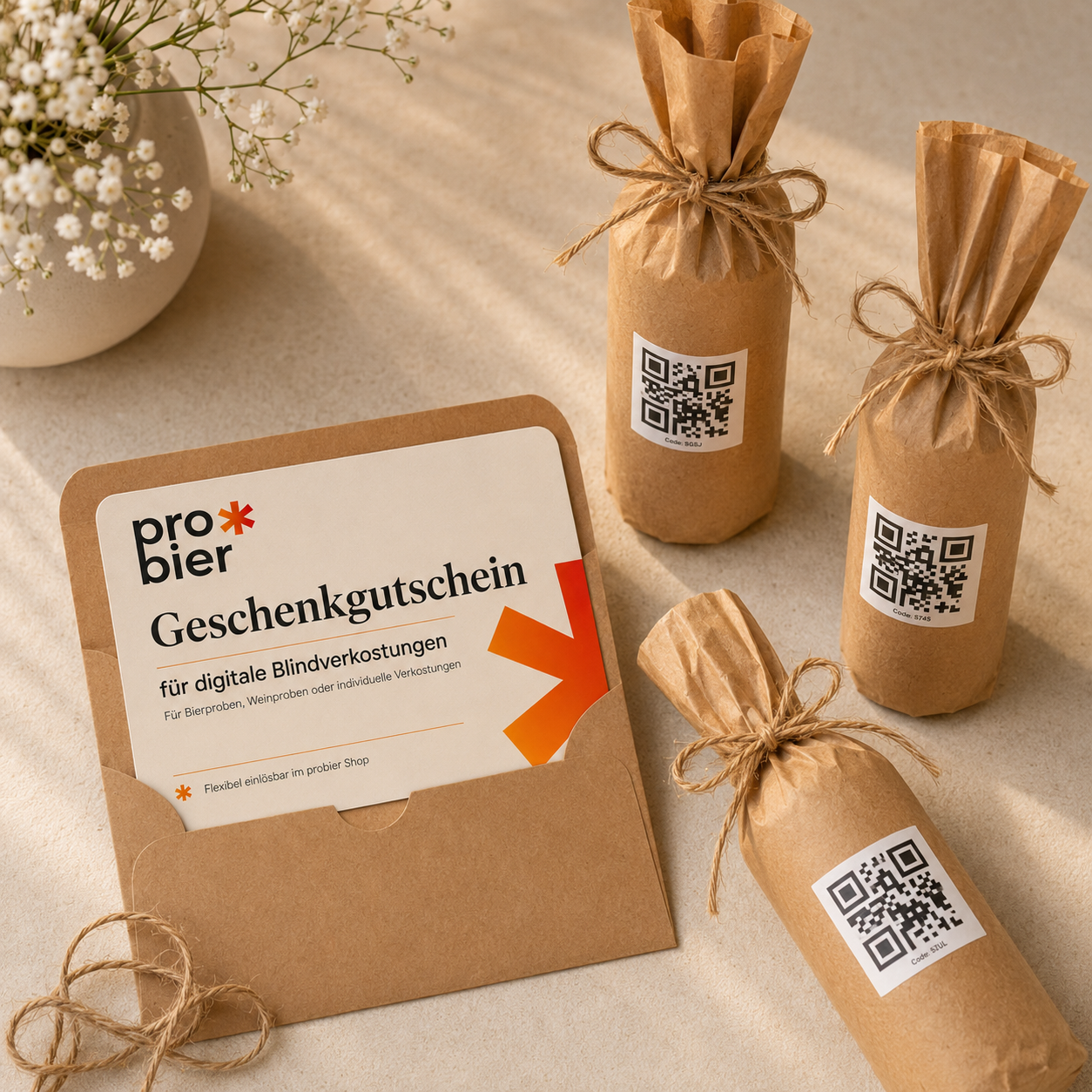 Geschenkgutschein für eine probier Verkostung
